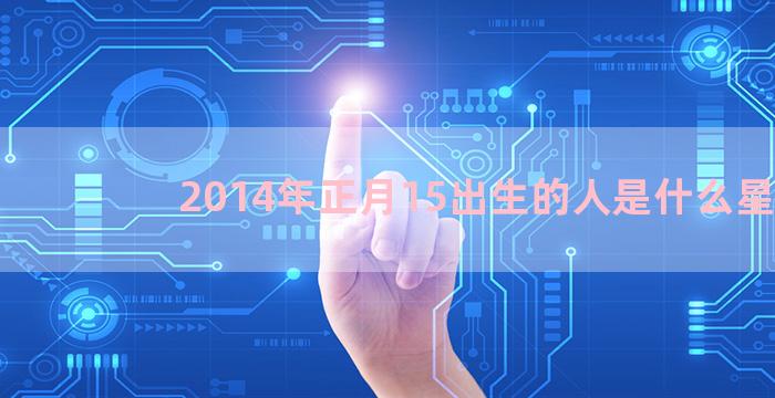 2014年正月15出生的人是什么星座