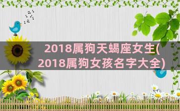 2018属狗天蝎座女生(2018属狗女孩名字大全)
