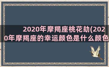 2020年摩羯座桃花劫(2020年摩羯座的幸运颜色是什么颜色)