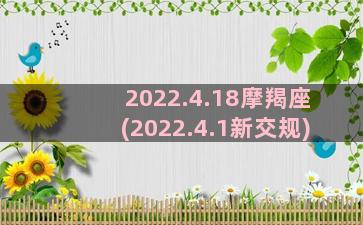 2022.4.18摩羯座(2022.4.1新交规)