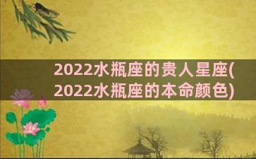 2022水瓶座的贵人星座(2022水瓶座的本命颜色)