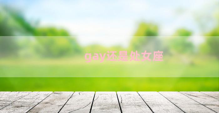 gay还是处女座