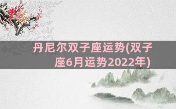 丹尼尔双子座运势(双子座6月运势2022年)