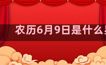 农历6月9日是什么星座