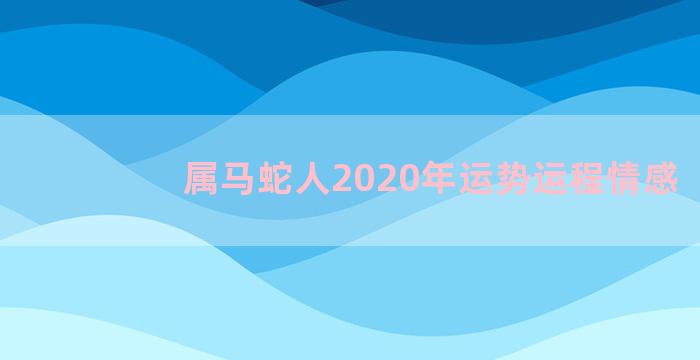 属马蛇人2020年运势运程情感