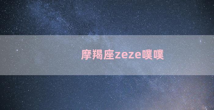 摩羯座zeze噗噗