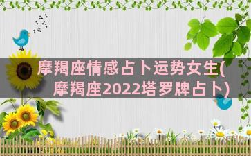 摩羯座情感占卜运势女生(摩羯座2022塔罗牌占卜)